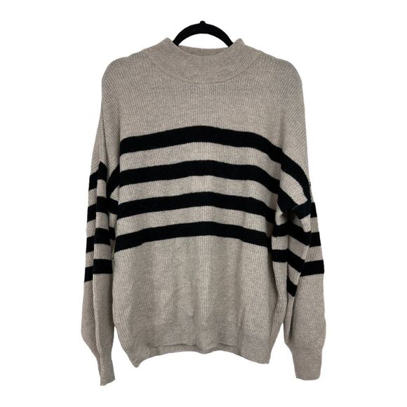 27 miles Malibu Greta striped cashmere sweater size M - Picture 1 of 7
